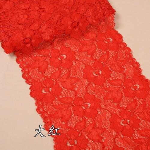 10Yds Handmade Hair Decoration 16cm Wide Elastic Stretch Lace Trim Wedding Dress Skirt Trim for Sewing Accessories