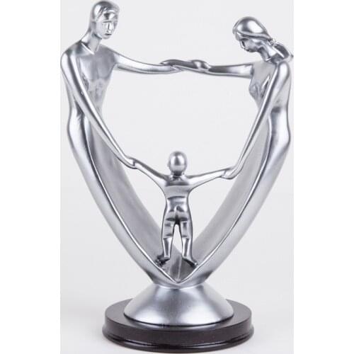 MODERN SIMPLE FAMILY MODEL DECORATION FIGURINES ABSTRACT FIGURES STATUE RESIN CRAFTS HOME OFFICE DESK DECORATION ORNAMENT R794