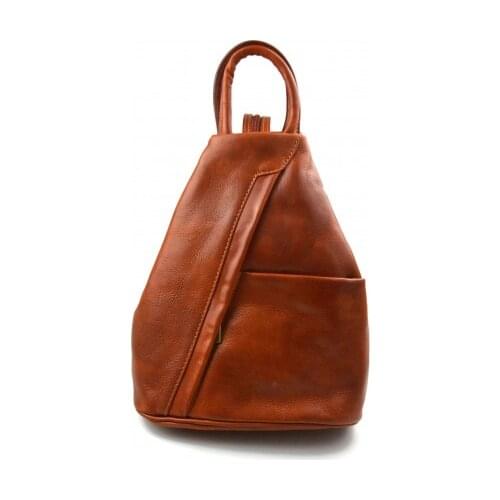 Leather backpack ladies mens leather travel bag weekender sports bag honey