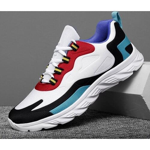 Men personality Casual Shoes Brand Lace-up Color matching Fashion Sneaker 2021 Spring Flats Shoes Zapatos Hombre Air Sneakers