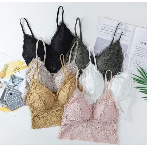 Linbaiway Lace Bras for Women Lingerie Seamless Sports Bra Beauty Back Wrapped Chest Push up Bralette Female Sleeping Underwear