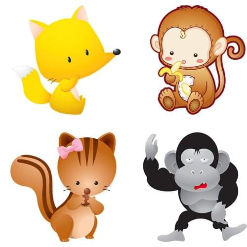 Three Ratels QMH47 Forest small animal cartoon sticker childcare place decoration home sticker