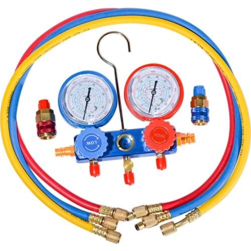 Car Auto Manifold Gauge Set A/C R134A Refrigerant Charging Hose with 2 Quick Coupler For R134A Air-conditioning Refrigeration
