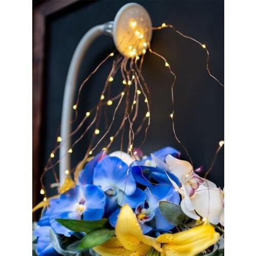 2021 New Shower Head Flower Wreath String Lights Waterproof String Lamp Garden Decor Wonderland Garden Decoration