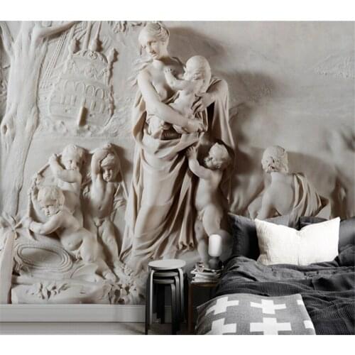 Wellyu Customized wallpaper 3d3D stereo relief virgin little angel background mural living room bedroom background wallpaper