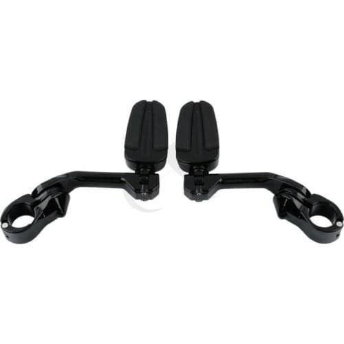 32mm Engine Guards Foot Pegs W/ Long Angled Adjustable Mount For Harley Kawasaki TWO COLORS