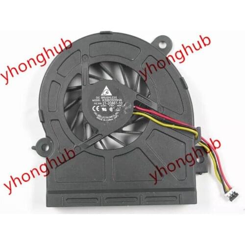 Detla Electronics KSB0505HA 6E82 DC 5V 0.45A Laptop Cooling Fan 3-wire