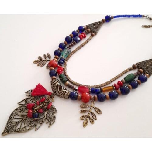 Goodtime Leaf Necklace Basement Beads Ladies Handmade Jewelry