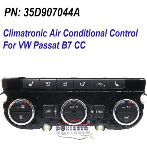 35D 907 044D Climatronic Air Condition Control Switch Panel AC Seat Heater For VW Passat B7 CC Tiguan Golf 6 35D907044D