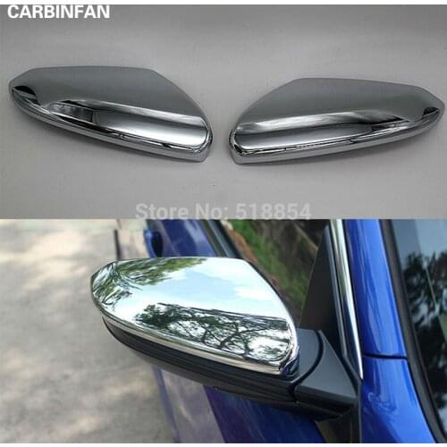 FIT FOR 2016 2017 HONDA CIVIC CHROME SIDE DOOR MIRROR COVER REAR VIEW TRIM BEZEL CAP OVERLAY GARNISH MOLDING 2PCS/SET