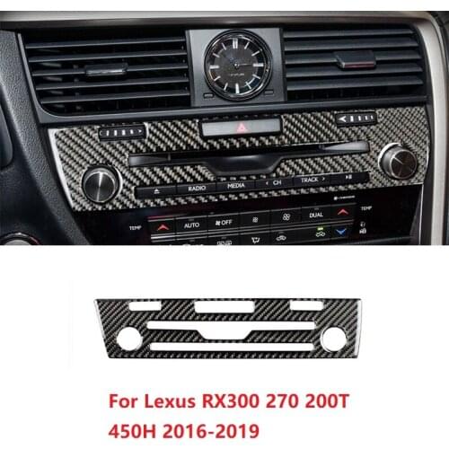 Fit For Lexus RX300 270 200T 450H 2016-19 Carbon Fiber Car Water Cup Holder Accent Center Console Gearshift Panel Cover Stickers