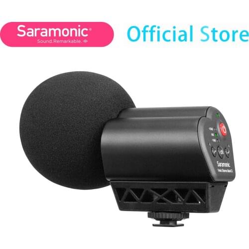 Saramonic Vmic Stereo Mark II On-Camera Condenser Microphone for DSLR Mirrorless Video Camera Interview Shoot Film Making Vlog