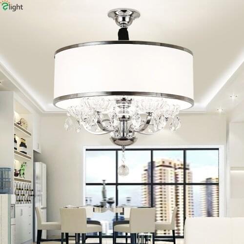 Modern Lustre Crystal Led Pendant Lights Chrome Metal Dining Room Led Pendant Light Bedroom Pendant Lamp Hanging Light Fixtures