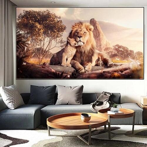 Modern Graffiti Wild Lion Canvas Painting Abstract Colorful Animal Posters and Prints Wall Art Picture Cuadros Home Decoration