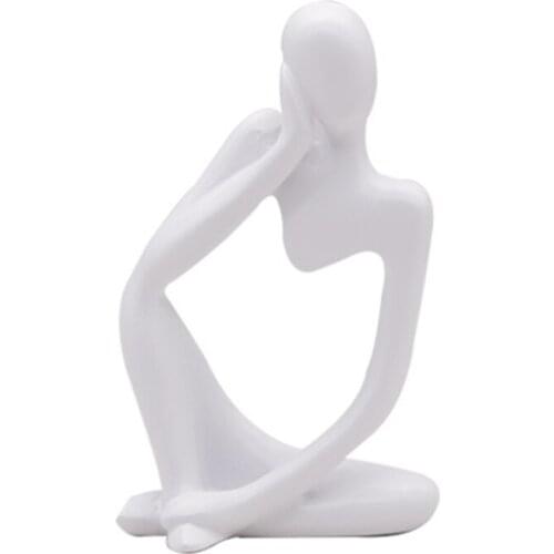 Resin Thinker Style Abstract Sculptures Statue Collectible Figurines Modern Home Office Bookshelf Desktop Decor DIY Decorate