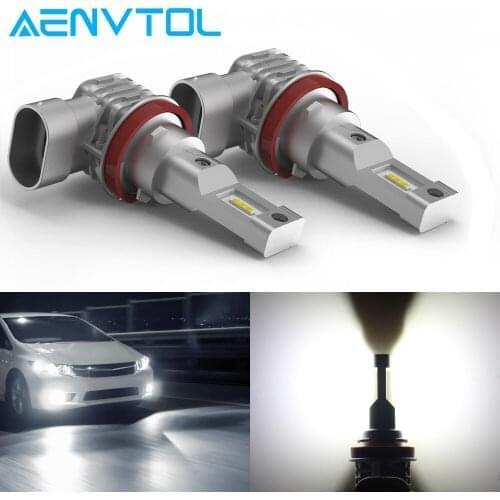 AENVTOL 2x Canbus H8 H11 H9 LED 9005 HB3 9006 HB4 For Toyota C-HR Corolla Rav4 Yaris Avensis Camry CHR Auris LED Fog Light Blub