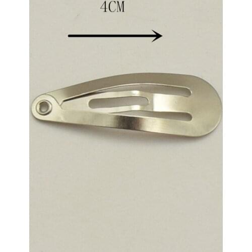 500pcs 4cm High quality elliptical shape Non Slip Snap Clips Slides Hair Bows