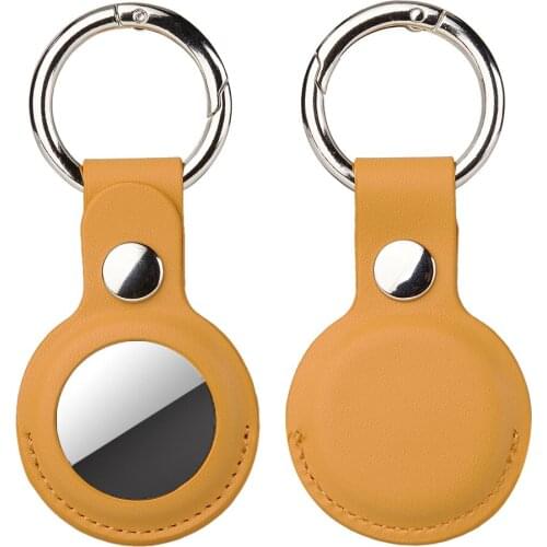 PU Leather Protector Case Cover For Apple Airtag Tracker Location Protective Sleeve for Airtags Anti-lost Device Keychain Cases