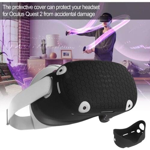 VR Helmet Protective Front Cover For Oculus Quest 2 Silicone Anti-Throw Protection Shell For Oculus Quest 2 Headset Accessories