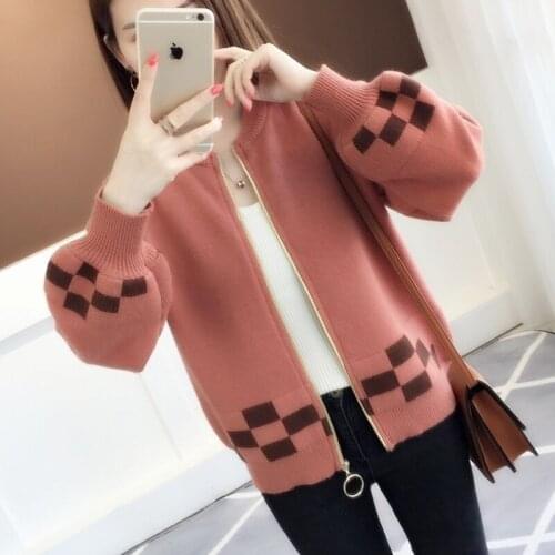 Imitation Mink Velvet Coat Short O-neck Female Hooded Zipper Pocket Decoration Long Sleeve Knitted Sweater Coat Women X553