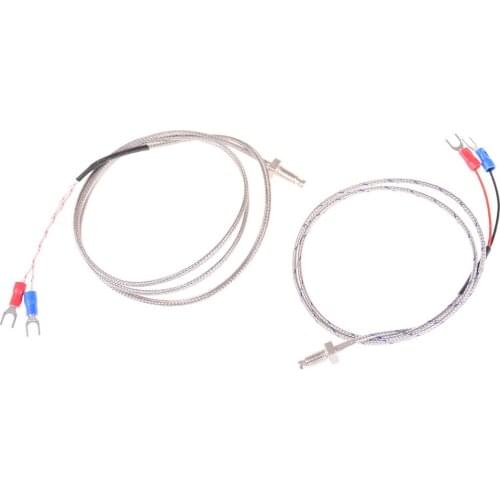 0.5m/ 1m M6 Screw Probe Industrial Temperature Sensor Cable Wire K Type Thermocouple Temperature Controller