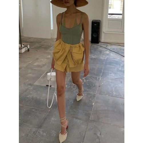 2021 Spring Summer 5.22 New Women Fashion Contrast color Sexy Slim Knitted Tanks Camis