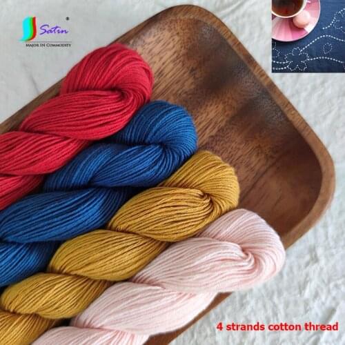 23 Colors Decoration Cloth Crafts Embroidery Handmade Diy Colorful Thin 4 strands Sashiko Cotton Sew Thread
