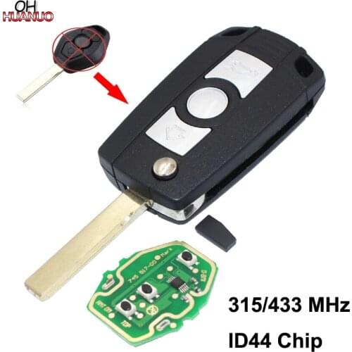 3 Buttons Remote Key Fob 315MHZ 433MHZ With ID44 Chip PCF7935 For BMW Z3 Z4 X3 X5 E36 3 5 7 525i 330i HU92 Blade