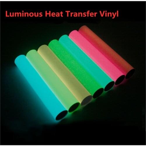 30cm x 5m Soccer Numbers Glow In The Dark Film Luminous Heat Transfer Vinyl Iron On T-shirt Lithographic Luminous Film For Cloth