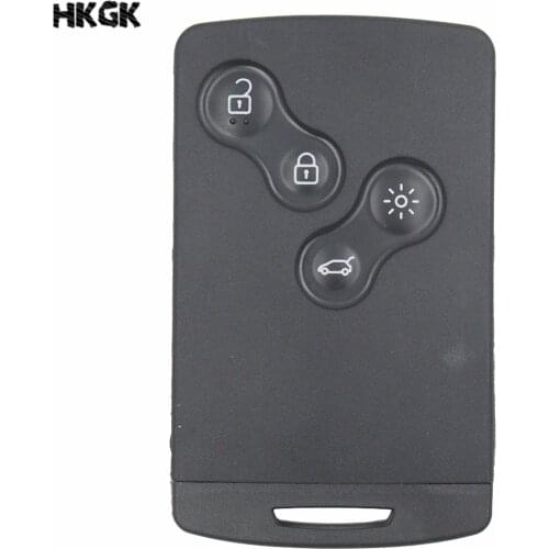 4 Button Remote Key Card Smart Car Key For Renault Megane 3 clio 4 Koleos Scenic laguna with Uncut Key Blade 434Mhz ID46 PCF7952