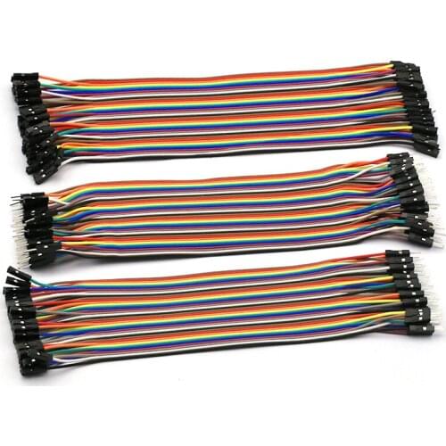 40pcs Dupont Line Male to Male,Male to Female,Female to Female, For Arduino DIY Kit Dupont Cable10cm 20cm 30cm Jumper Wire 40Pin