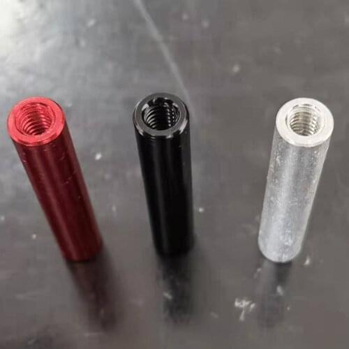10pcs/lot m4 aluminum spacer M4*15/20/25/30/35/40/45/50 black or Red anodizing aluminum round standoff spacer long nut