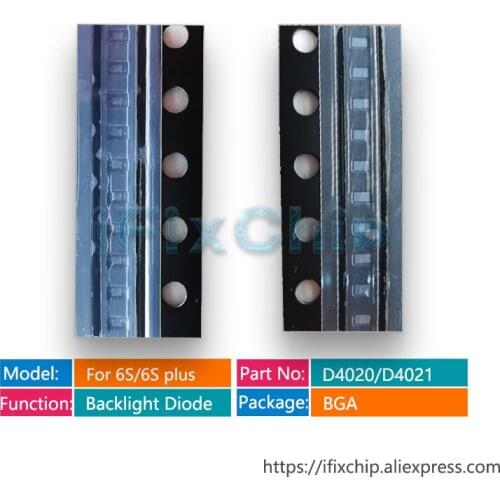 50sets/lot 100pcs D4021 D4051 + D4020 D4050 for iPhone 6S/6S Plus 6S+ LED BACKLIGHT DRIVER Glass Booster Back light Diode 2pins