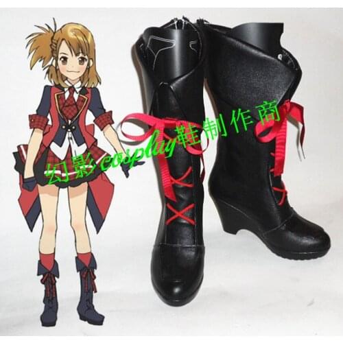 AKB0048 Oshima Yuko Halloween Black Cosplay Shoes H016