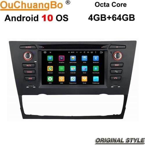 Ouchuangbo 4G Car Autoradio Head Unit GPS DVD Android 10 for BMW E90 E91 E92 E93 With WIFI Mirror Link 4GB 64GB 8 Core