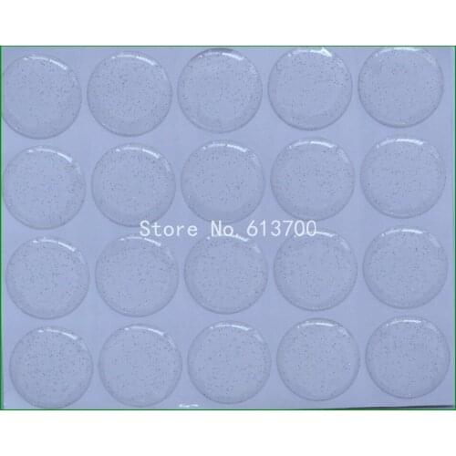 Freeshipping 1000 pcs per Lot 1'' (25.4mm) Round Silver Glitter Epoxy Sticker Resin Epoxy for Jewelry