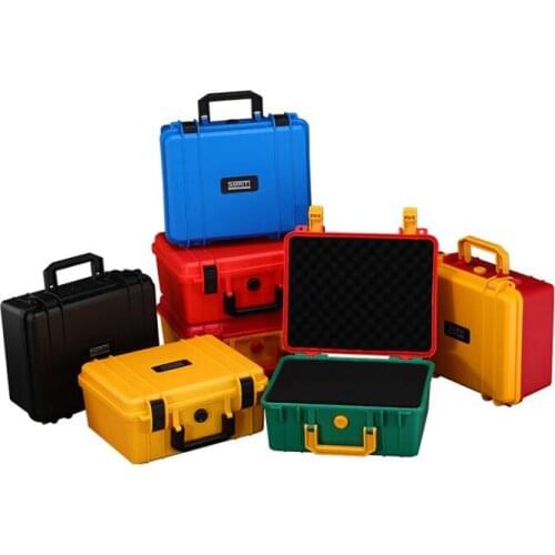 Case Tool ABS Plastic Storage Toolbox Safety Instrument Tool Box Portable Tool Case Impact Resistant with Pre-cut foam