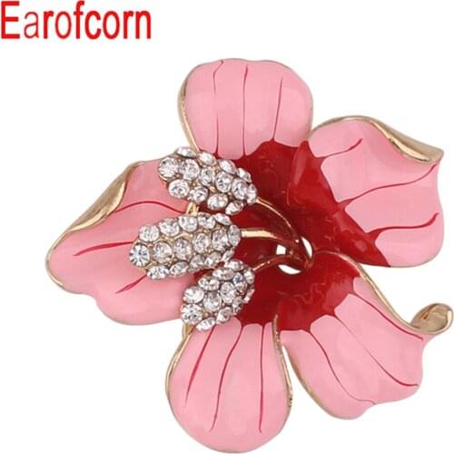 Earofcorn Fashion Jewelry Rhinestone Flowers Alloy Elegant Brooches