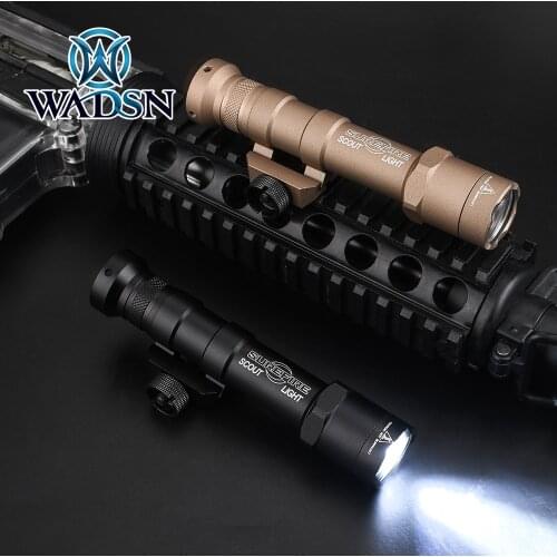 WADSN Airsoft Surefir M600B Flashlight Hunting Rifle 470 lumens Tactical Scout Weapon Light Fit Picatinny Rail With Tail Switch