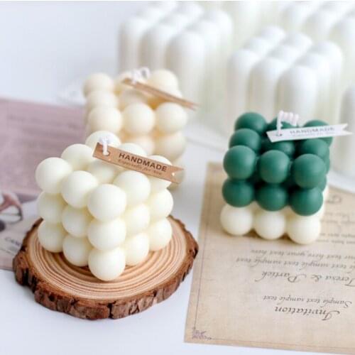 DIY Small Bubble Cube Candle mold Soy Wax Aromatherapy Scented Candles mold
