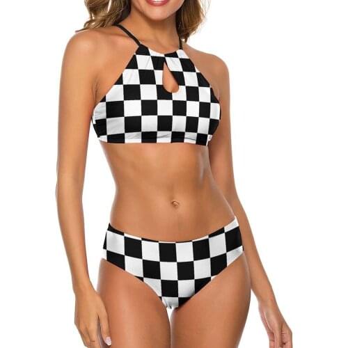 Kamado Tanjirou Cosplay Anime Tankinis Swimsuits Demon Slayer Women 3D High Neck Sling Top Bikinis Shorts 2-Piece Bathing Suits