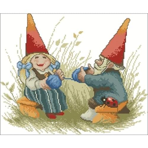 Little dwarf patterns Counted Cross Stitch 11CT 14CT 18CT DIY Cross Stitch Kits Embroidery Needlework Sets home decor