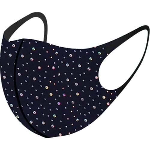 Women Fashion Face Mask With Rhinestone Elastic Reusable Washable Christmas Masks Face Bandana Face Decor Jewelry Party Gift