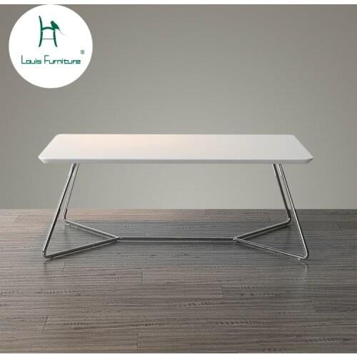 Louis Fashion Conference Tables Minimalism and Creativity Nordic Living Room Office White Rectangular Tea