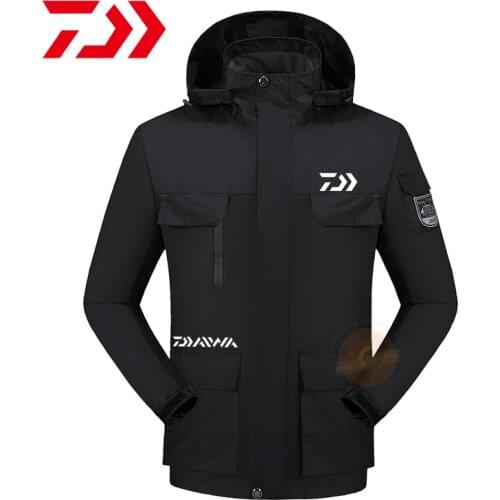 Daiwa Men Fishing Jacket Autumn Hooded Fishing Clothing Breathable Windproof Waterproof Fishing Jacket Outdoor Fishing Jacket
