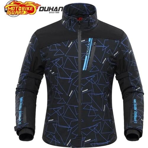 DUHAN Winter Motorcycle Heated Jacket Autumn Men Moto Jacket Electric Heating Motorbike Motocross Racing Riding Jacket