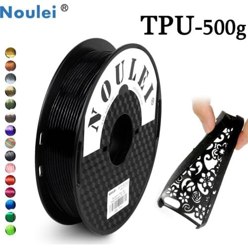 Noulei Flexible TPU Filament 3D Printing 1.75mm 0.5kg 500g multicolor Red Green Transparent for 3D Printer Material filamento