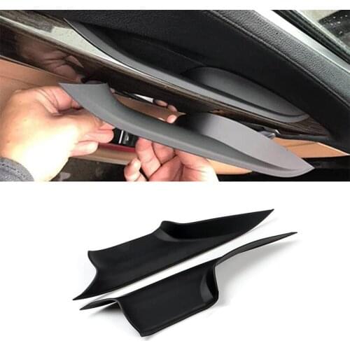 Car Interior Door Handles Cover for BMW F01 F02 7 Series Front Left+ Right Inner Doors Panel Handle Bar Pull Carrier Trim Cover