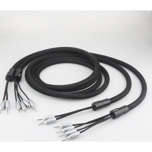 New Viborg VS901 High Fidelity Speaker Cable With Viborg Pure Copper Banana Plug Biwire Speaker Cable for HiFi, Home Cinema