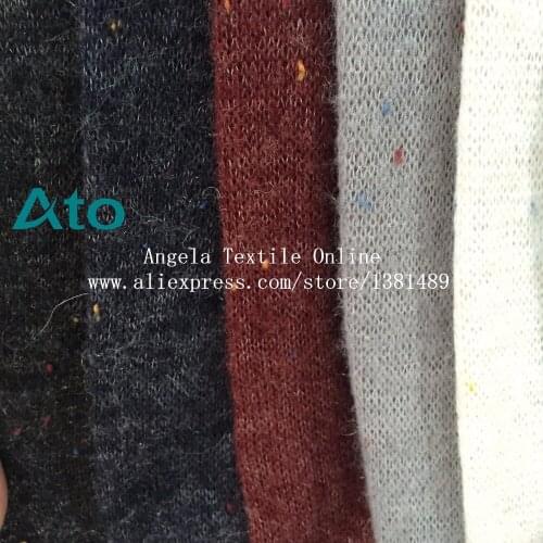 Supper soft fleece Jacquard thick knitted fabrics color spots stretchy patchwork dolls Blouse cardigan scarf dress fabrics